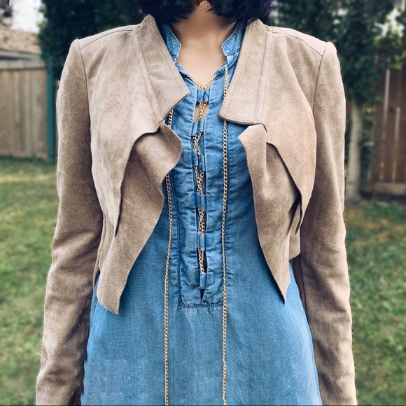 BGBG ‘Norton’ cropped faux-suede jacket - Picture 2 of 14
